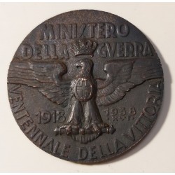 MEDAGLIA IN BRONZO MINISTERO DELLA GUERRA VENTENNALE DELLA VITTORIA 1918 1938